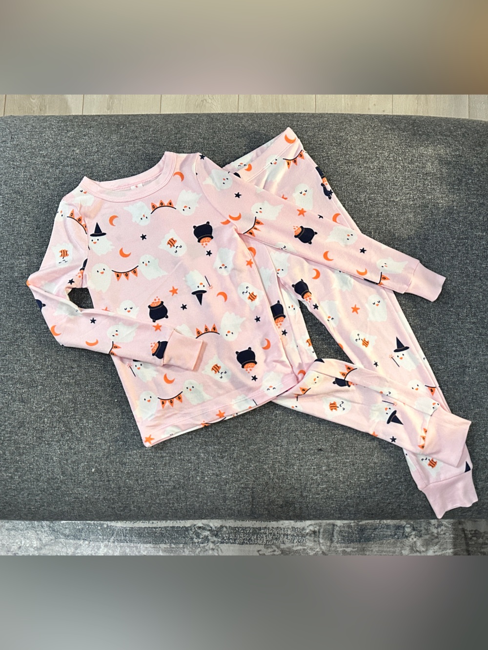 Joe Fresh Girls' Pink Ghost & Stars Pajama Set Halloween NWOT